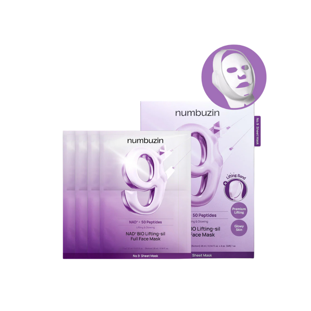 Numbuzin | št.9 NAD+ BIO Lifting-sil maska za celoten obraz