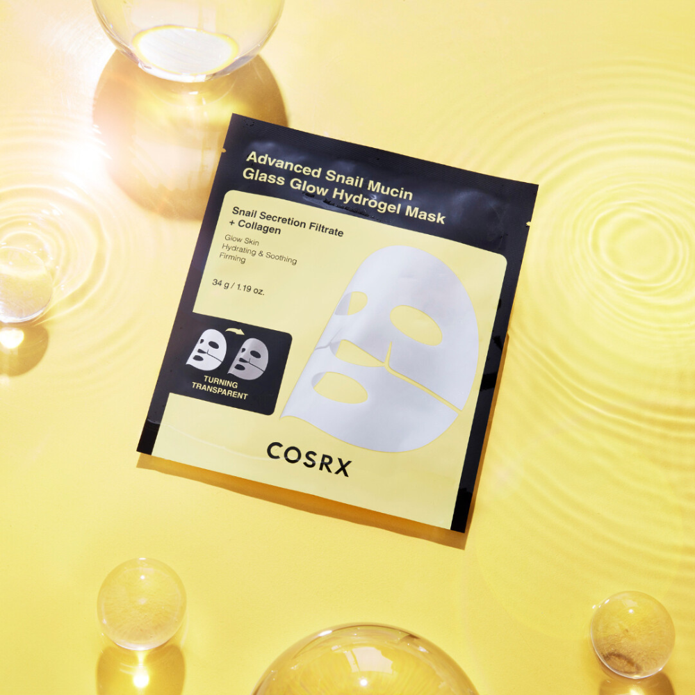 COSRX | Advanced Snail Mucin Glass Glow hidrogel maska