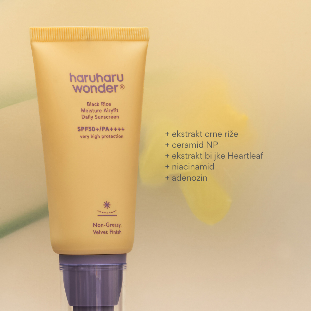 Haruharu Wonder | Črna riževa vlažilna krema za sončenje Airyfit SPF50+