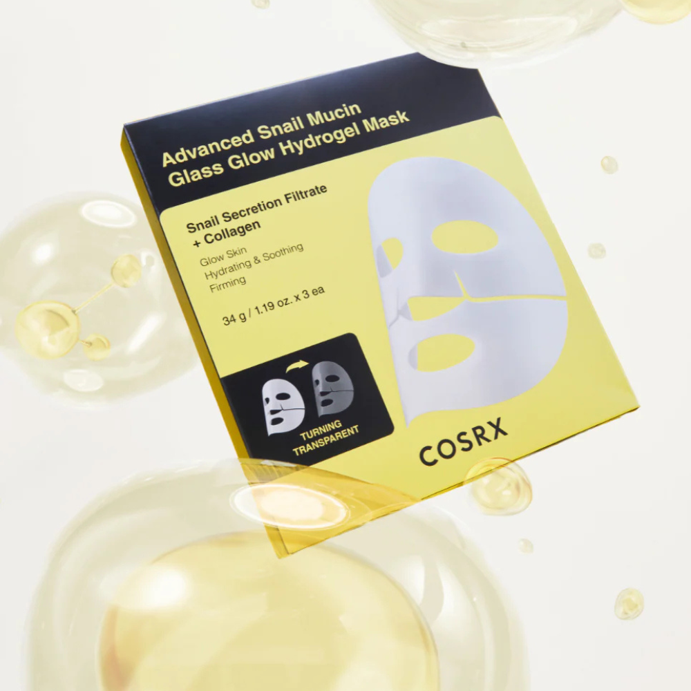 COSRX | Advanced Snail Mucin Glass Glow hidrogel maska