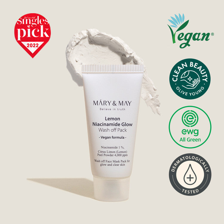 MARY & MAY | Lemon Niacinamide Glow Wash Off maska
