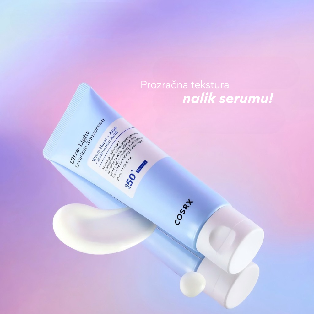 COSRX | Ultra lahek nevidni zaščitni faktor SPF 50+