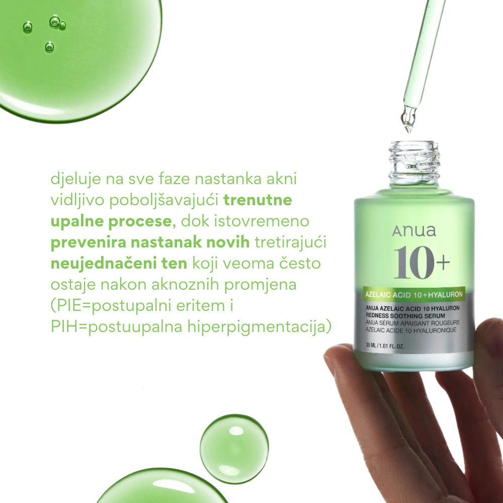 Anua | Azelaična kislina 10 Hialuron Blažilni serum za rdečico