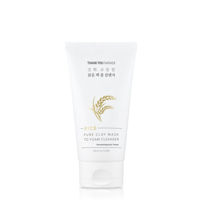 Thank You Farmer | Rice Pure Clay Mask to Foam Cleanser